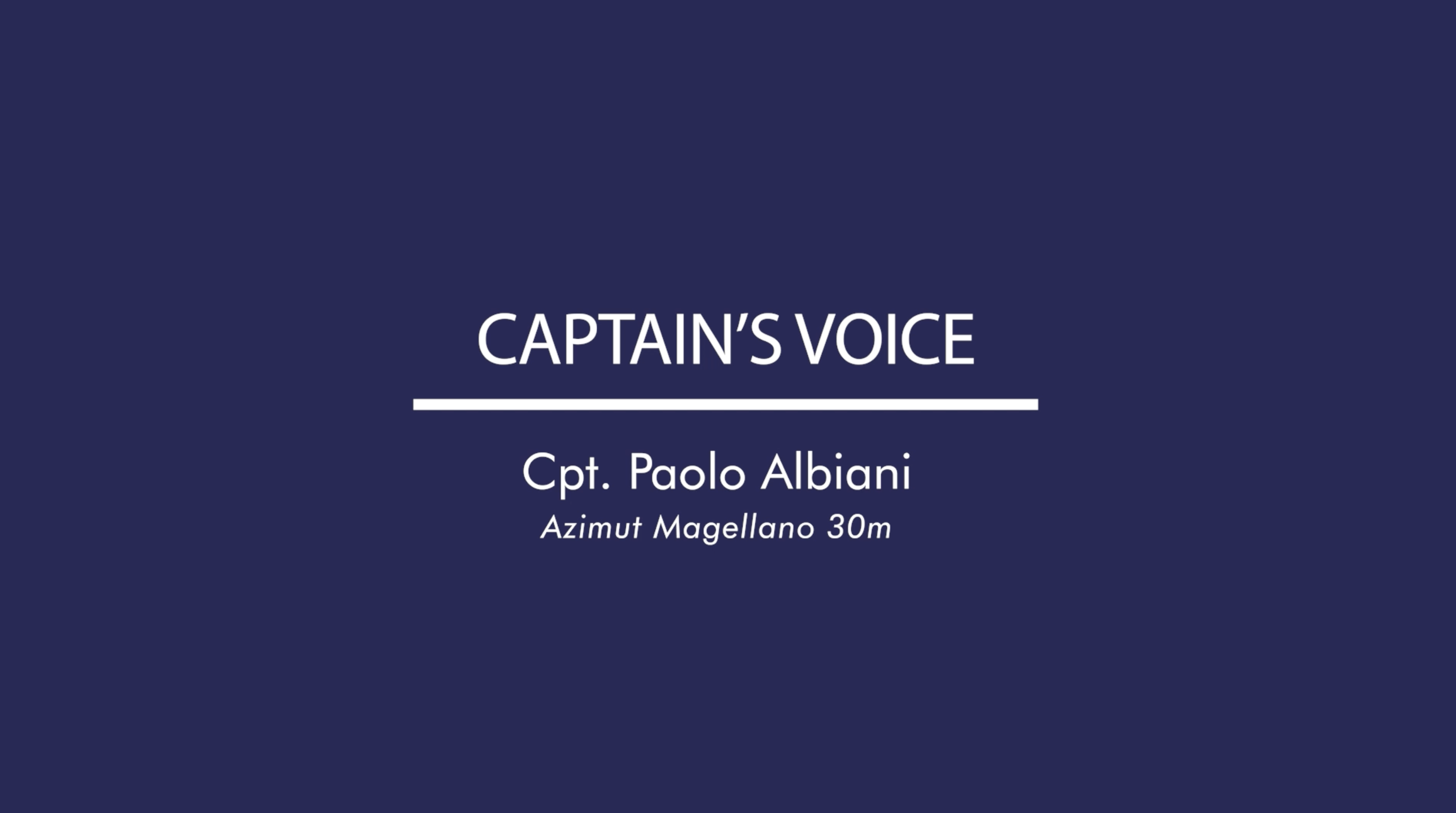 Video intervista al comandante Paolo Albiani